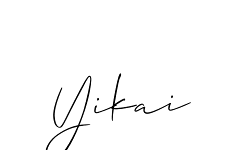 if you are searching for the best signature style for your name Yikai. so please give up your signature search. here we have designed multiple signature styles  using Allison_Script. Yikai signature style 2 images and pictures png