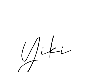 The best way (Allison_Script) to make a short signature is to pick only two or three words in your name. The name Yiki include a total of six letters. For converting this name. Yiki signature style 2 images and pictures png