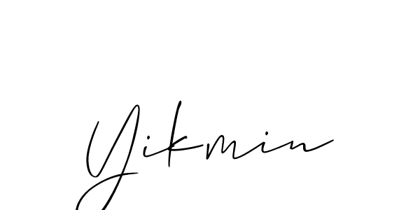 Design your own signature with our free online signature maker. With this signature software, you can create a handwritten (Allison_Script) signature for name Yikmin. Yikmin signature style 2 images and pictures png