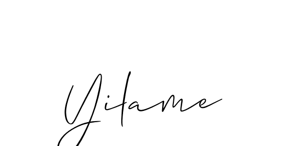 Make a beautiful signature design for name Yilame. With this signature (Allison_Script) style, you can create a handwritten signature for free. Yilame signature style 2 images and pictures png