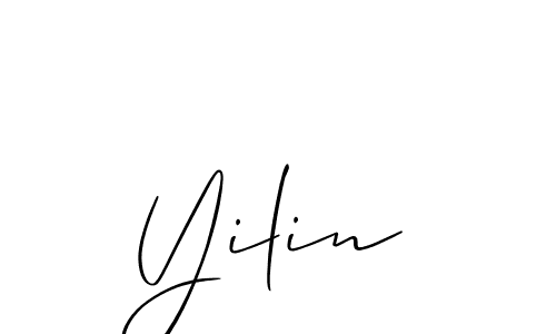 Use a signature maker to create a handwritten signature online. With this signature software, you can design (Allison_Script) your own signature for name Yilin. Yilin signature style 2 images and pictures png