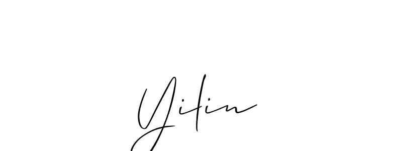 Make a beautiful signature design for name Yilin♫. With this signature (Allison_Script) style, you can create a handwritten signature for free. Yilin♫ signature style 2 images and pictures png