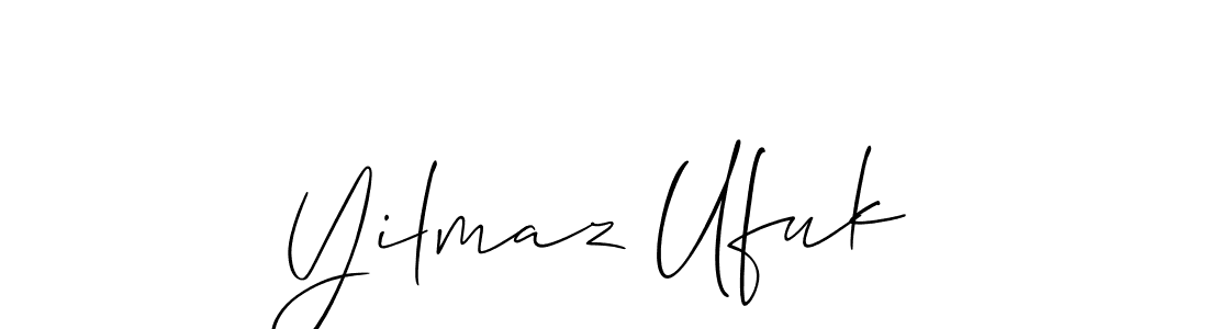 if you are searching for the best signature style for your name Yilmaz Ufuk. so please give up your signature search. here we have designed multiple signature styles  using Allison_Script. Yilmaz Ufuk signature style 2 images and pictures png