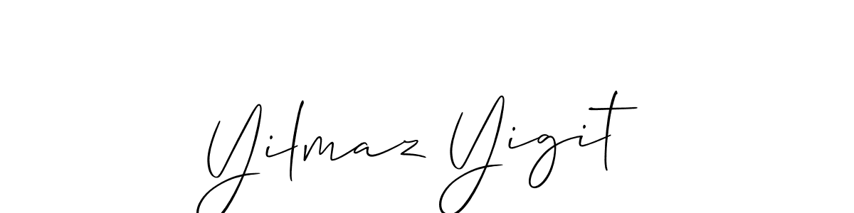 How to make Yilmaz Yigit signature? Allison_Script is a professional autograph style. Create handwritten signature for Yilmaz Yigit name. Yilmaz Yigit signature style 2 images and pictures png