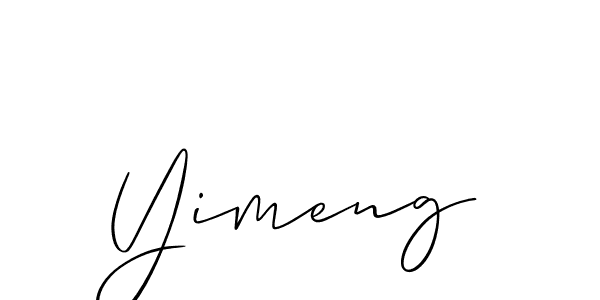 Also we have Yimeng name is the best signature style. Create professional handwritten signature collection using Allison_Script autograph style. Yimeng signature style 2 images and pictures png