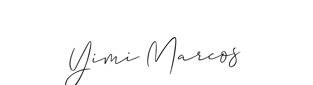 The best way (Allison_Script) to make a short signature is to pick only two or three words in your name. The name Yimi Marcos include a total of six letters. For converting this name. Yimi Marcos signature style 2 images and pictures png