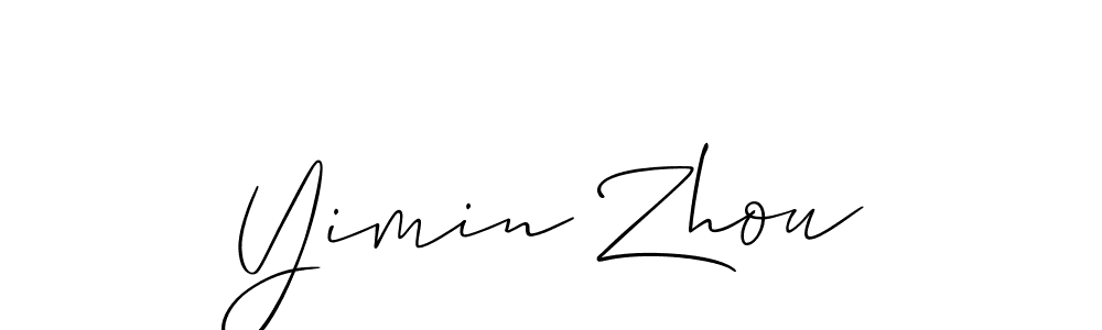 This is the best signature style for the Yimin Zhou name. Also you like these signature font (Allison_Script). Mix name signature. Yimin Zhou signature style 2 images and pictures png
