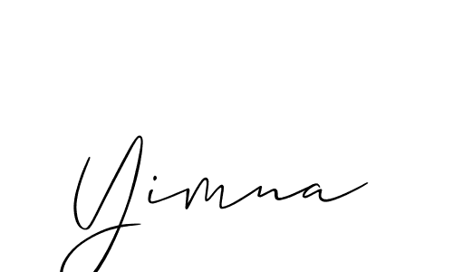 Make a beautiful signature design for name Yimna. With this signature (Allison_Script) style, you can create a handwritten signature for free. Yimna signature style 2 images and pictures png