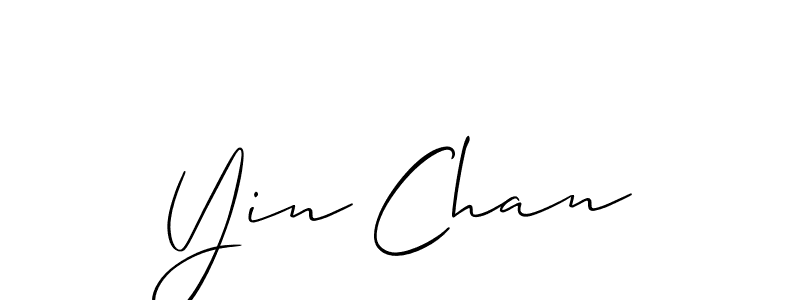 Yin Chan stylish signature style. Best Handwritten Sign (Allison_Script) for my name. Handwritten Signature Collection Ideas for my name Yin Chan. Yin Chan signature style 2 images and pictures png