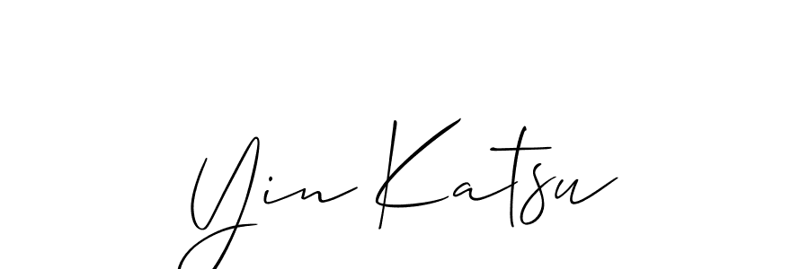 Best and Professional Signature Style for Yin Katsu. Allison_Script Best Signature Style Collection. Yin Katsu signature style 2 images and pictures png