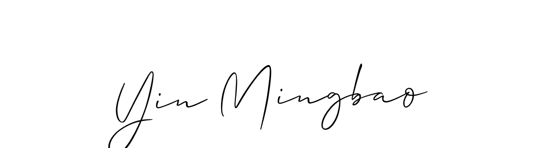 It looks lik you need a new signature style for name Yin Mingbao. Design unique handwritten (Allison_Script) signature with our free signature maker in just a few clicks. Yin Mingbao signature style 2 images and pictures png