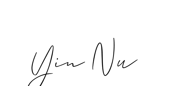 if you are searching for the best signature style for your name Yin Nu. so please give up your signature search. here we have designed multiple signature styles  using Allison_Script. Yin Nu signature style 2 images and pictures png