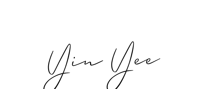 Make a beautiful signature design for name Yin Yee. With this signature (Allison_Script) style, you can create a handwritten signature for free. Yin Yee signature style 2 images and pictures png