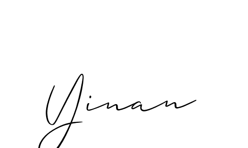 How to make Yinan signature? Allison_Script is a professional autograph style. Create handwritten signature for Yinan name. Yinan signature style 2 images and pictures png