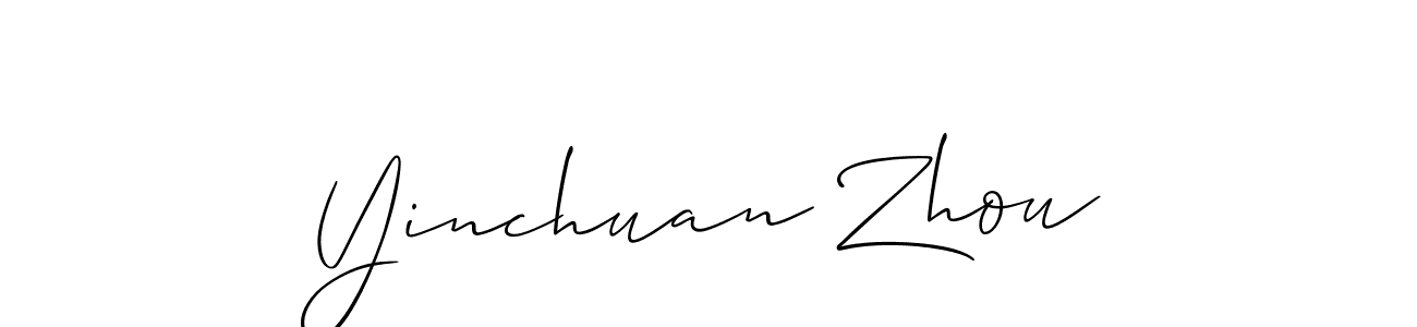 Make a beautiful signature design for name Yinchuan Zhou. With this signature (Allison_Script) style, you can create a handwritten signature for free. Yinchuan Zhou signature style 2 images and pictures png