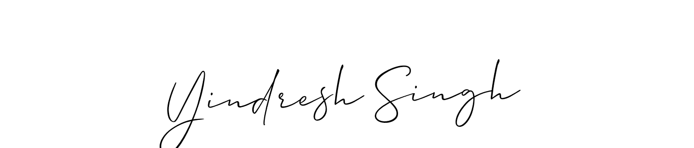 Use a signature maker to create a handwritten signature online. With this signature software, you can design (Allison_Script) your own signature for name Yindresh Singh. Yindresh Singh signature style 2 images and pictures png