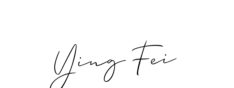 Also You can easily find your signature by using the search form. We will create Ying Fei name handwritten signature images for you free of cost using Allison_Script sign style. Ying Fei signature style 2 images and pictures png