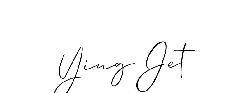 How to make Ying Jet name signature. Use Allison_Script style for creating short signs online. This is the latest handwritten sign. Ying Jet signature style 2 images and pictures png