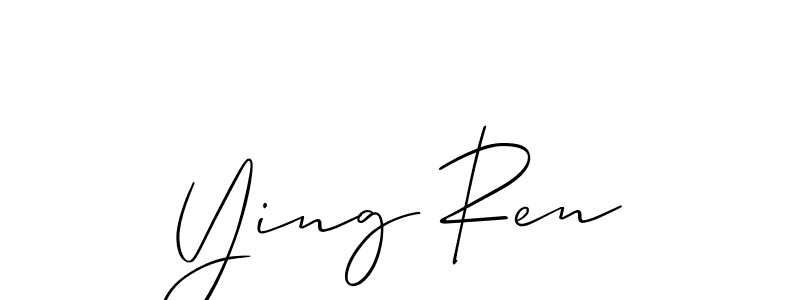 if you are searching for the best signature style for your name Ying Ren. so please give up your signature search. here we have designed multiple signature styles  using Allison_Script. Ying Ren signature style 2 images and pictures png