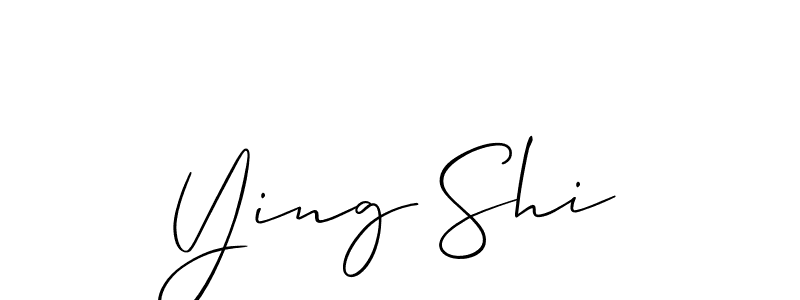 How to make Ying Shi name signature. Use Allison_Script style for creating short signs online. This is the latest handwritten sign. Ying Shi signature style 2 images and pictures png