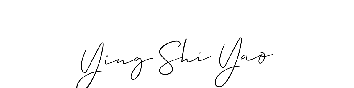 It looks lik you need a new signature style for name Ying Shi Yao. Design unique handwritten (Allison_Script) signature with our free signature maker in just a few clicks. Ying Shi Yao signature style 2 images and pictures png