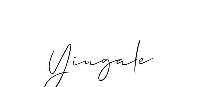 Design your own signature with our free online signature maker. With this signature software, you can create a handwritten (Allison_Script) signature for name Yingale. Yingale signature style 2 images and pictures png