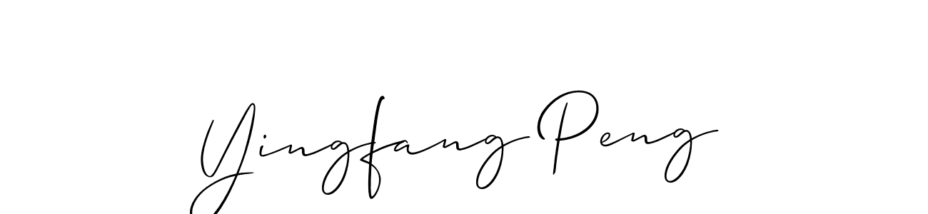 Design your own signature with our free online signature maker. With this signature software, you can create a handwritten (Allison_Script) signature for name Yingfang Peng. Yingfang Peng signature style 2 images and pictures png