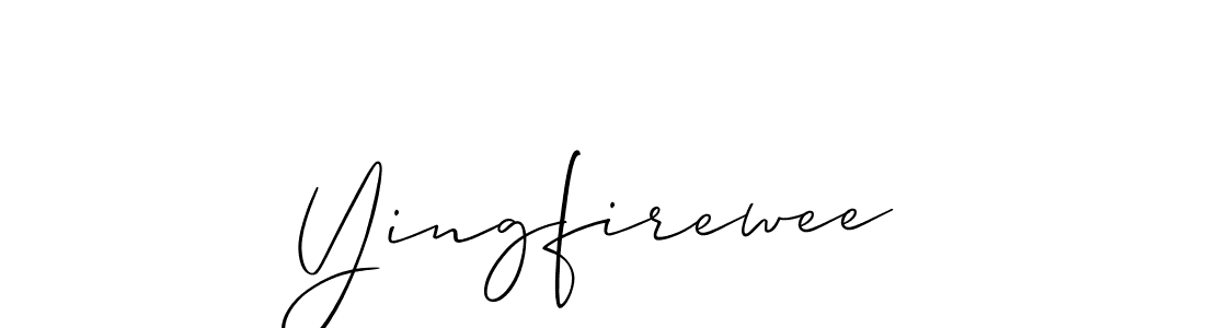 Make a short Yingfirewee signature style. Manage your documents anywhere anytime using Allison_Script. Create and add eSignatures, submit forms, share and send files easily. Yingfirewee signature style 2 images and pictures png