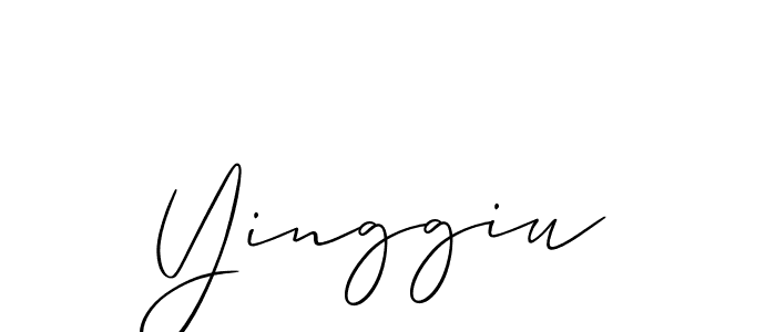 Yinggiu stylish signature style. Best Handwritten Sign (Allison_Script) for my name. Handwritten Signature Collection Ideas for my name Yinggiu. Yinggiu signature style 2 images and pictures png