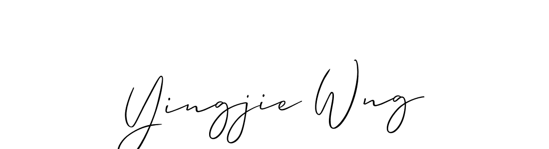 Also You can easily find your signature by using the search form. We will create Yingjie Wng name handwritten signature images for you free of cost using Allison_Script sign style. Yingjie Wng signature style 2 images and pictures png