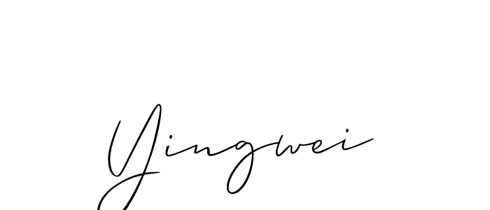 Also we have Yingwei name is the best signature style. Create professional handwritten signature collection using Allison_Script autograph style. Yingwei signature style 2 images and pictures png