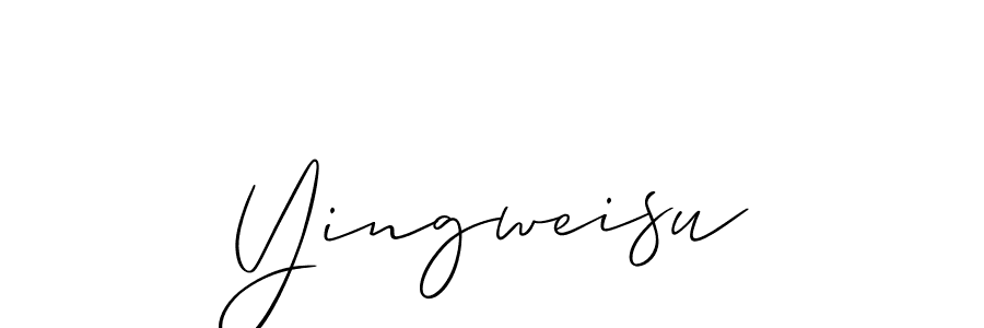 Also we have Yingweisu name is the best signature style. Create professional handwritten signature collection using Allison_Script autograph style. Yingweisu signature style 2 images and pictures png