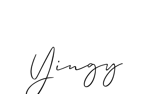 Once you've used our free online signature maker to create your best signature Allison_Script style, it's time to enjoy all of the benefits that Yingy name signing documents. Yingy signature style 2 images and pictures png