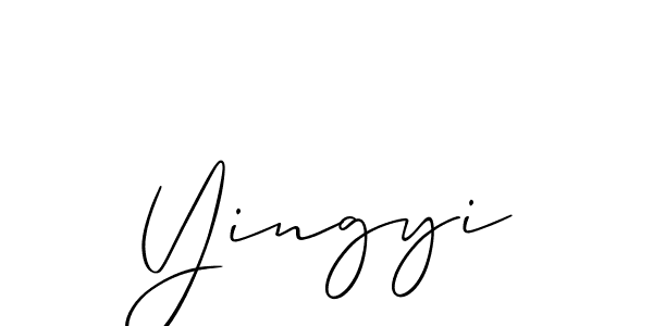 It looks lik you need a new signature style for name Yingyi. Design unique handwritten (Allison_Script) signature with our free signature maker in just a few clicks. Yingyi signature style 2 images and pictures png