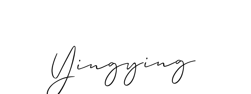 Use a signature maker to create a handwritten signature online. With this signature software, you can design (Allison_Script) your own signature for name Yingying. Yingying signature style 2 images and pictures png