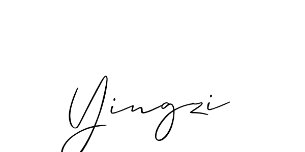 The best way (Allison_Script) to make a short signature is to pick only two or three words in your name. The name Yingzi include a total of six letters. For converting this name. Yingzi signature style 2 images and pictures png