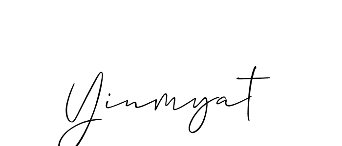 Design your own signature with our free online signature maker. With this signature software, you can create a handwritten (Allison_Script) signature for name Yinmyat. Yinmyat signature style 2 images and pictures png