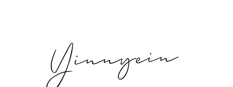 Also You can easily find your signature by using the search form. We will create Yinnyein name handwritten signature images for you free of cost using Allison_Script sign style. Yinnyein signature style 2 images and pictures png