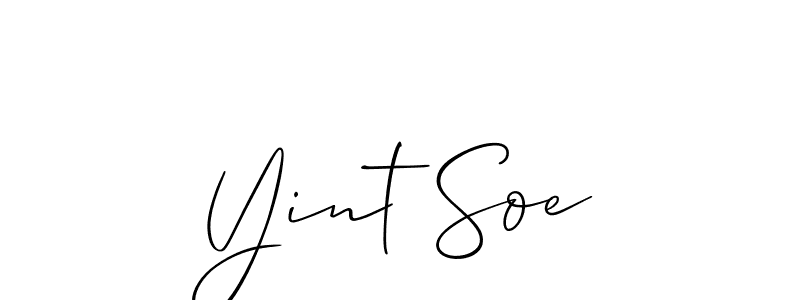 How to make Yint Soe signature? Allison_Script is a professional autograph style. Create handwritten signature for Yint Soe name. Yint Soe signature style 2 images and pictures png