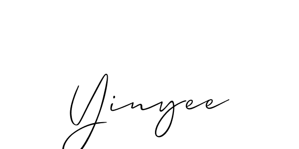 Allison_Script is a professional signature style that is perfect for those who want to add a touch of class to their signature. It is also a great choice for those who want to make their signature more unique. Get Yinyee name to fancy signature for free. Yinyee signature style 2 images and pictures png