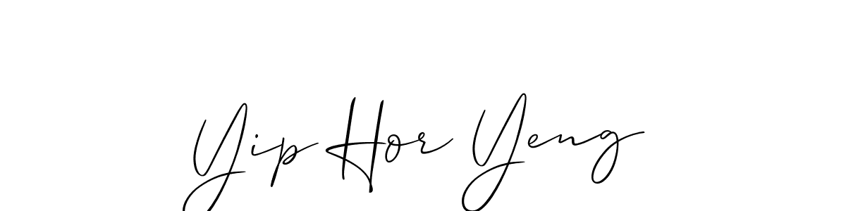 You should practise on your own different ways (Allison_Script) to write your name (Yip Hor Yeng) in signature. don't let someone else do it for you. Yip Hor Yeng signature style 2 images and pictures png