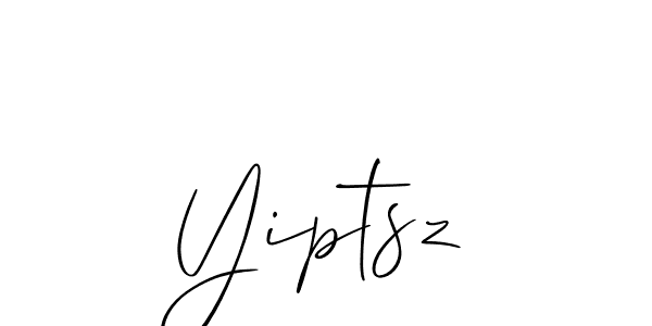 How to Draw Yiptsz signature style? Allison_Script is a latest design signature styles for name Yiptsz. Yiptsz signature style 2 images and pictures png