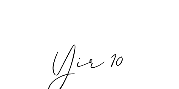 How to make Yir 10 name signature. Use Allison_Script style for creating short signs online. This is the latest handwritten sign. Yir 10 signature style 2 images and pictures png