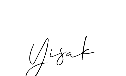 The best way (Allison_Script) to make a short signature is to pick only two or three words in your name. The name Yisak include a total of six letters. For converting this name. Yisak signature style 2 images and pictures png
