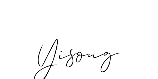 Create a beautiful signature design for name Yisong. With this signature (Allison_Script) fonts, you can make a handwritten signature for free. Yisong signature style 2 images and pictures png