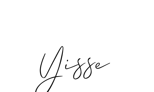 The best way (Allison_Script) to make a short signature is to pick only two or three words in your name. The name Yisse include a total of six letters. For converting this name. Yisse signature style 2 images and pictures png
