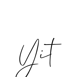 Also You can easily find your signature by using the search form. We will create Yit name handwritten signature images for you free of cost using Allison_Script sign style. Yit signature style 2 images and pictures png