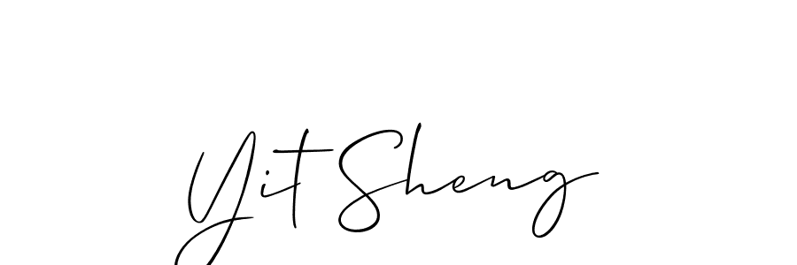 Allison_Script is a professional signature style that is perfect for those who want to add a touch of class to their signature. It is also a great choice for those who want to make their signature more unique. Get Yit Sheng name to fancy signature for free. Yit Sheng signature style 2 images and pictures png