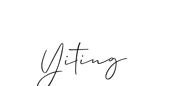 Yiting stylish signature style. Best Handwritten Sign (Allison_Script) for my name. Handwritten Signature Collection Ideas for my name Yiting. Yiting signature style 2 images and pictures png