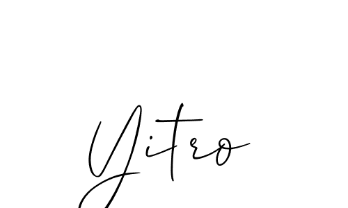 The best way (Allison_Script) to make a short signature is to pick only two or three words in your name. The name Yitro include a total of six letters. For converting this name. Yitro signature style 2 images and pictures png